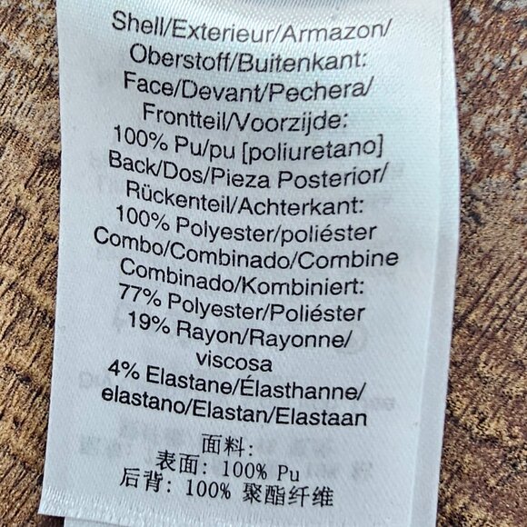 DKNY Faux PU Leather Short Puff Sleeves Mock Wrap Mini Dress US 2 - Picture 11 of 13